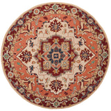 SAFAVIEH Hand-hooked Solbritt Red/ Ivory Wool Rug