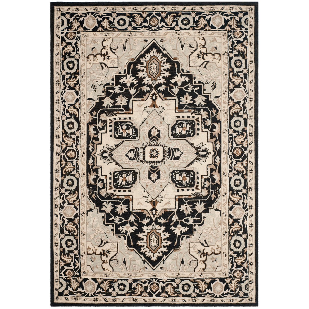 SAFAVIEH Hand-hooked Solbritt Red/ Ivory Wool Rug