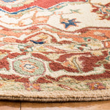 SAFAVIEH Hand-hooked Solbritt Red/ Ivory Wool Rug