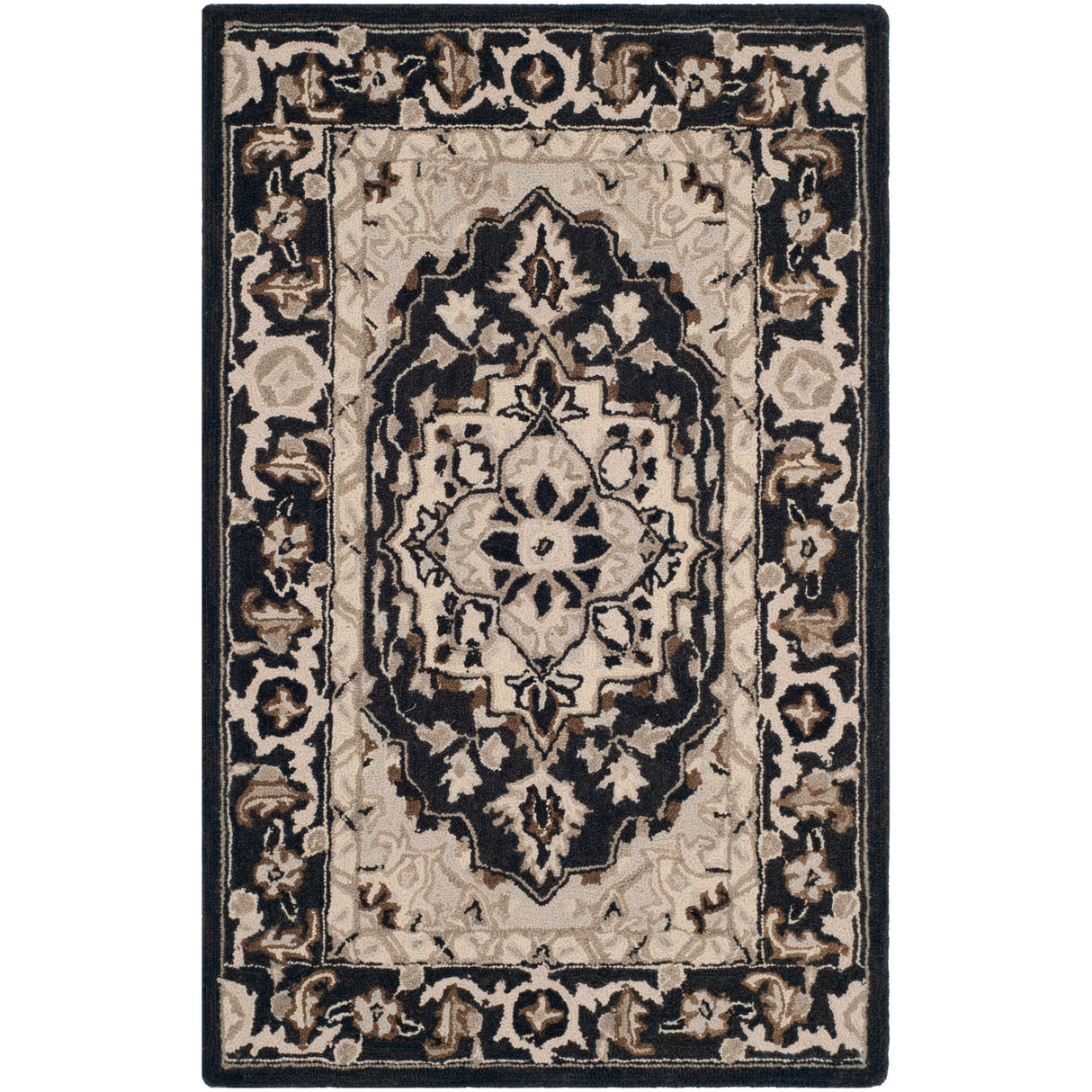 SAFAVIEH Hand-hooked Solbritt Red/ Ivory Wool Rug