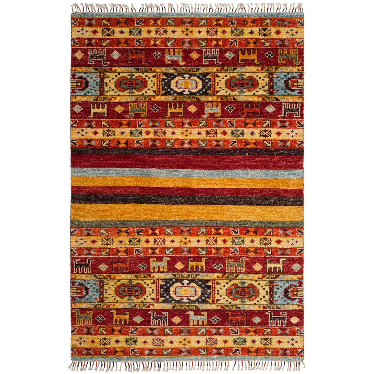 SAFAVIEH Hand-knotted Nomad Reasilvia Southwestern Tribal Wool Rug