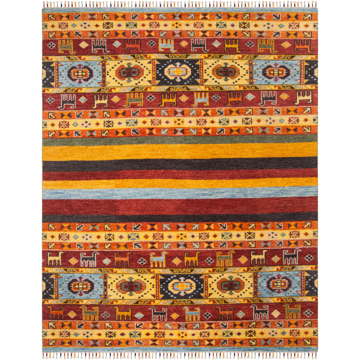 SAFAVIEH Hand-knotted Nomad Reasilvia Southwestern Tribal Wool Rug