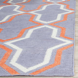 SAFAVIEH Hand-woven Moroccan Marissa Reversible Dhurrie Purple Wool Rug