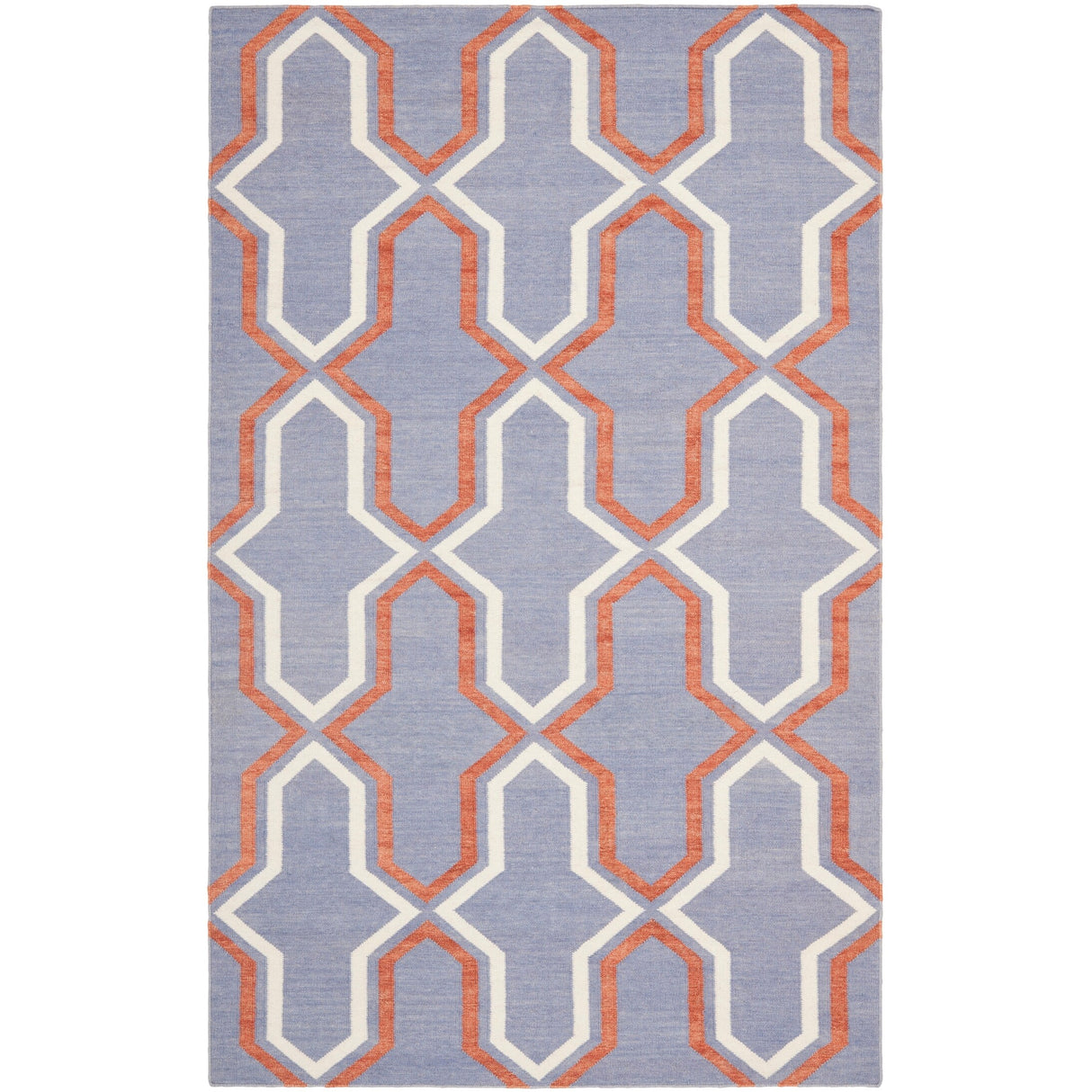 SAFAVIEH Hand-woven Moroccan Marissa Reversible Dhurrie Purple Wool Rug