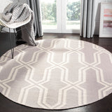 SAFAVIEH Hand-woven Moroccan Marissa Reversible Dhurrie Purple Wool Rug