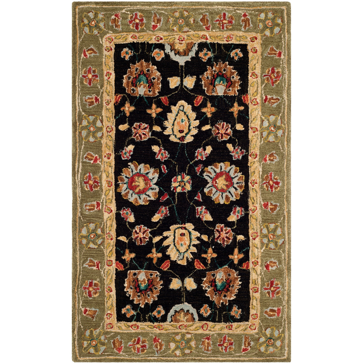 SAFAVIEH Handmade Anatolia Elmaz Traditional Oriental Hand-spun Wool Rug