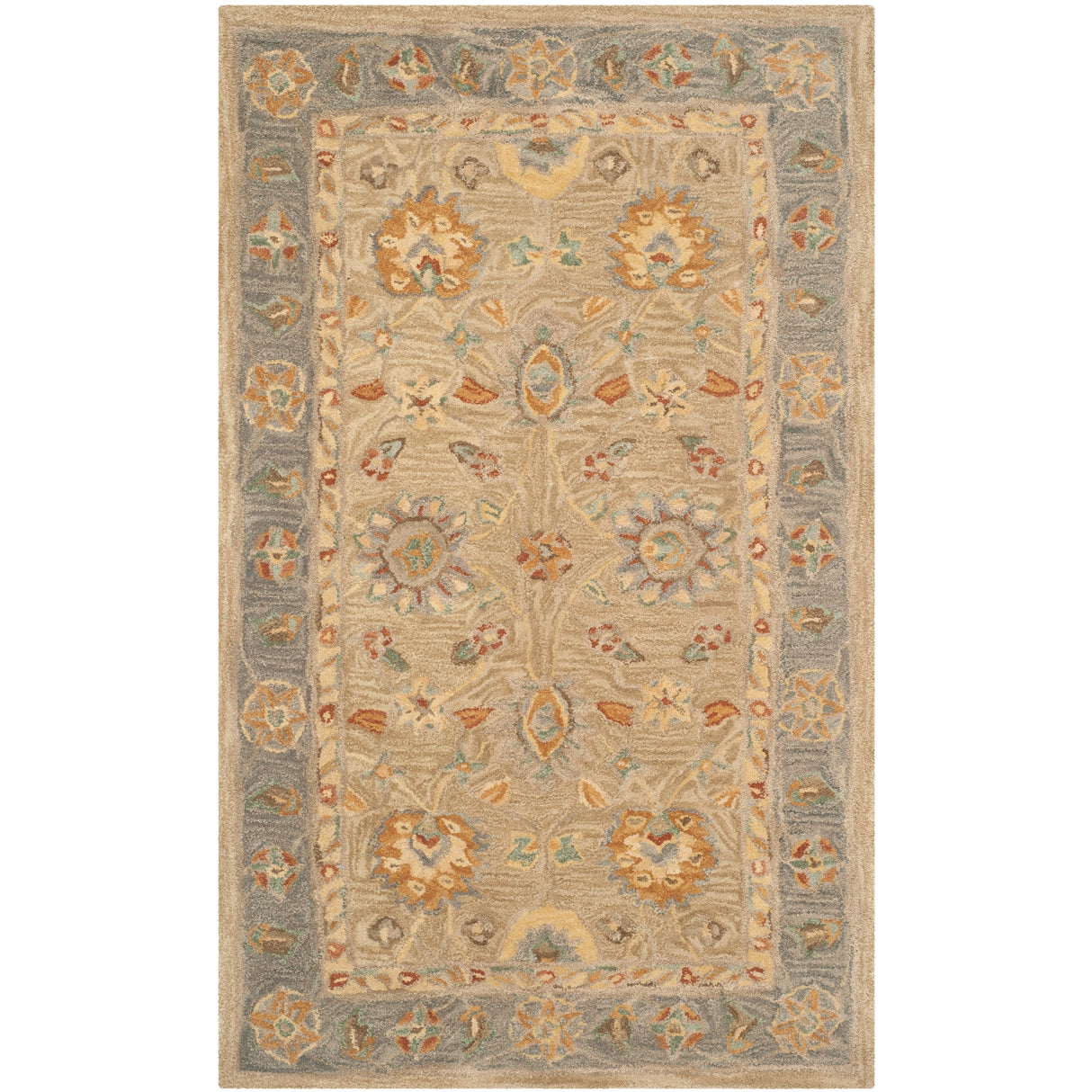 SAFAVIEH Handmade Anatolia Elmaz Traditional Oriental Hand-spun Wool Rug