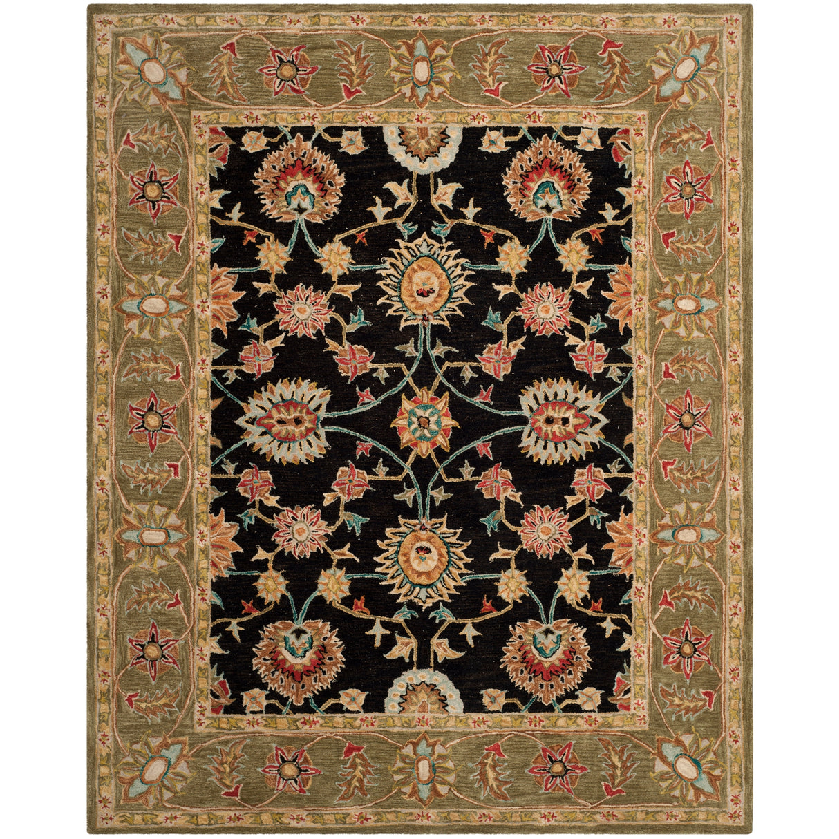 SAFAVIEH Handmade Anatolia Elmaz Traditional Oriental Hand-spun Wool Rug