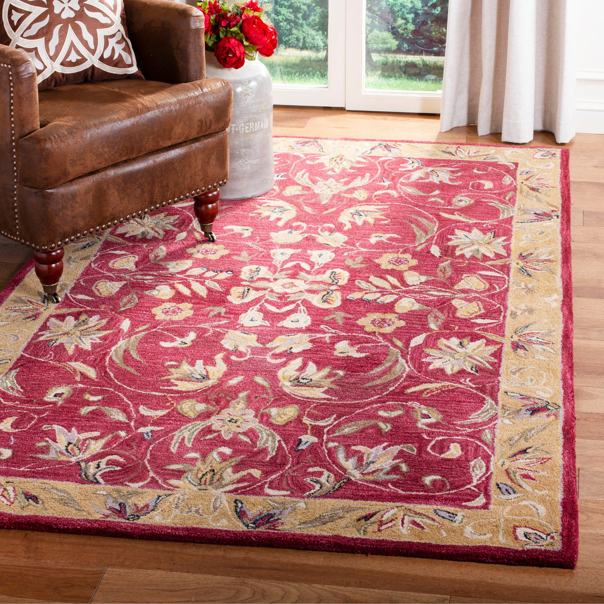 SAFAVIEH Handmade Anatolia Flossie Traditional Oriental Hand-spun Wool Rug