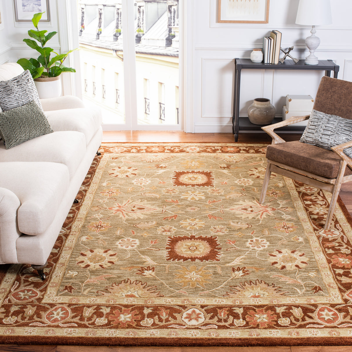 SAFAVIEH Handmade Anatolia Ibala Traditional Hand-spun Wool Rug