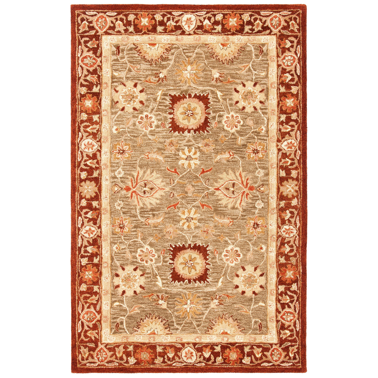 SAFAVIEH Handmade Anatolia Ibala Traditional Hand-spun Wool Rug