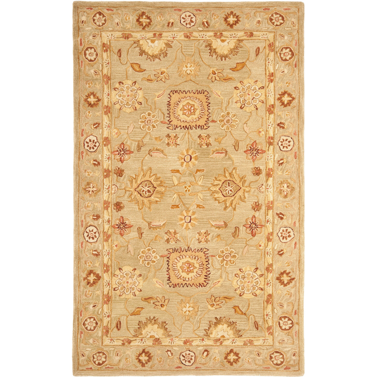 SAFAVIEH Handmade Anatolia Ibala Traditional Hand-spun Wool Rug