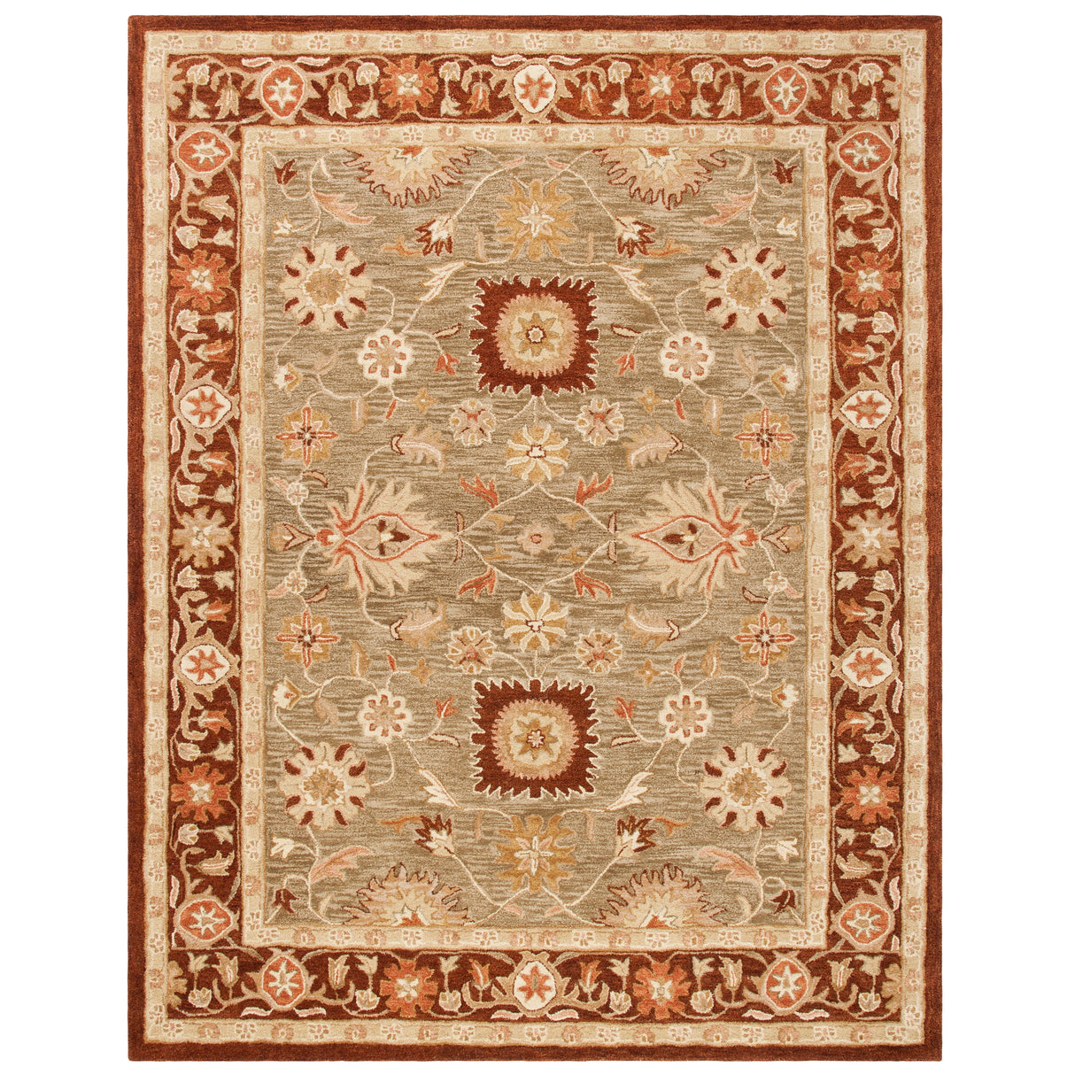 SAFAVIEH Handmade Anatolia Ibala Traditional Hand-spun Wool Rug