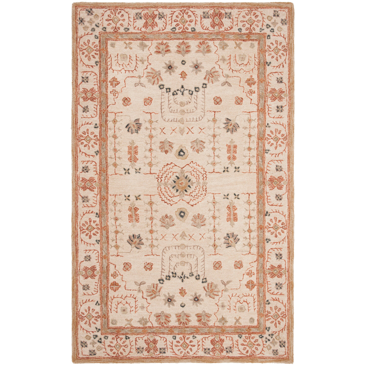 SAFAVIEH Handmade Anatolia Jamesina Traditional Oriental Hand-spun Wool Rug