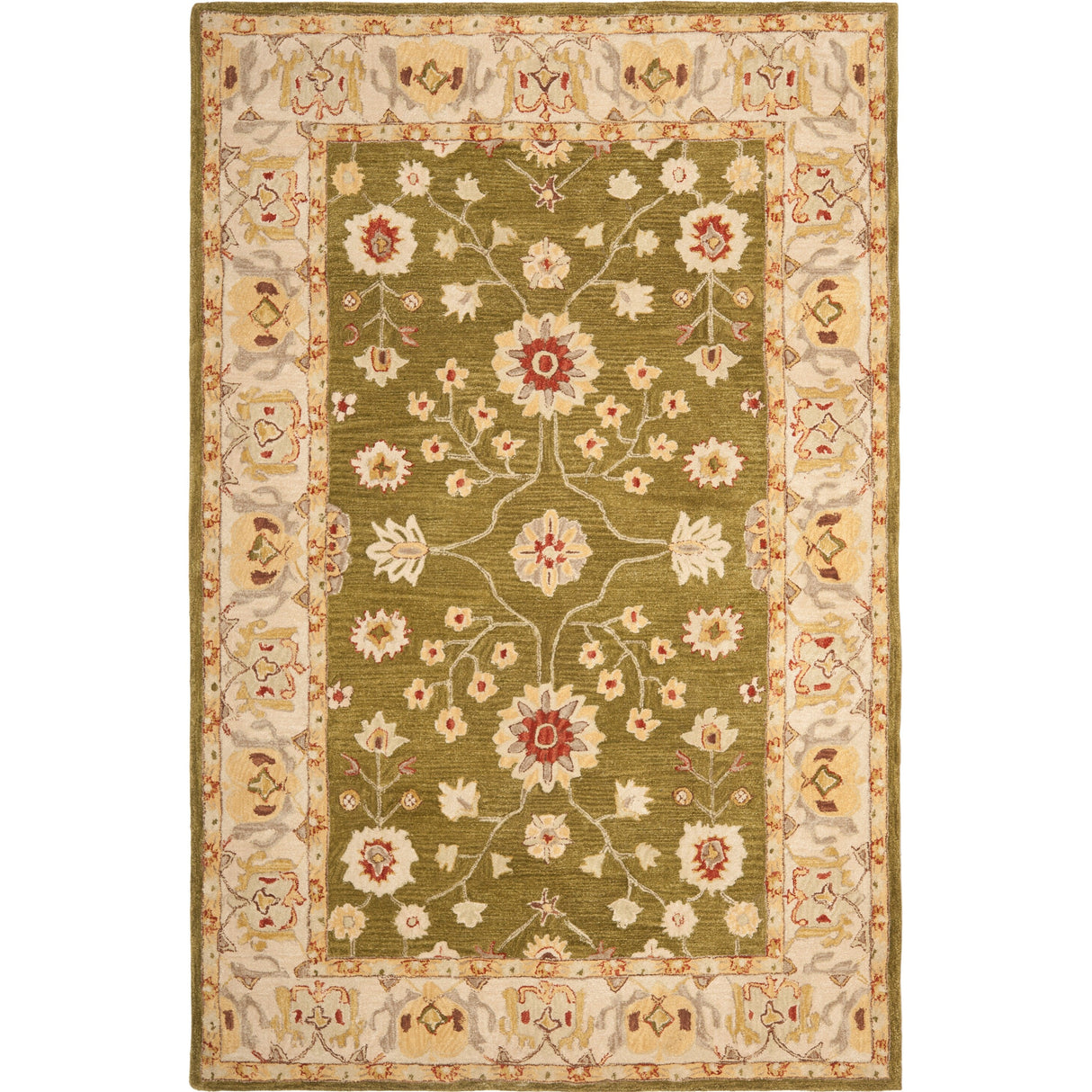 SAFAVIEH Handmade Anatolia Lisann Traditional Oriental Hand-spun Wool Rug