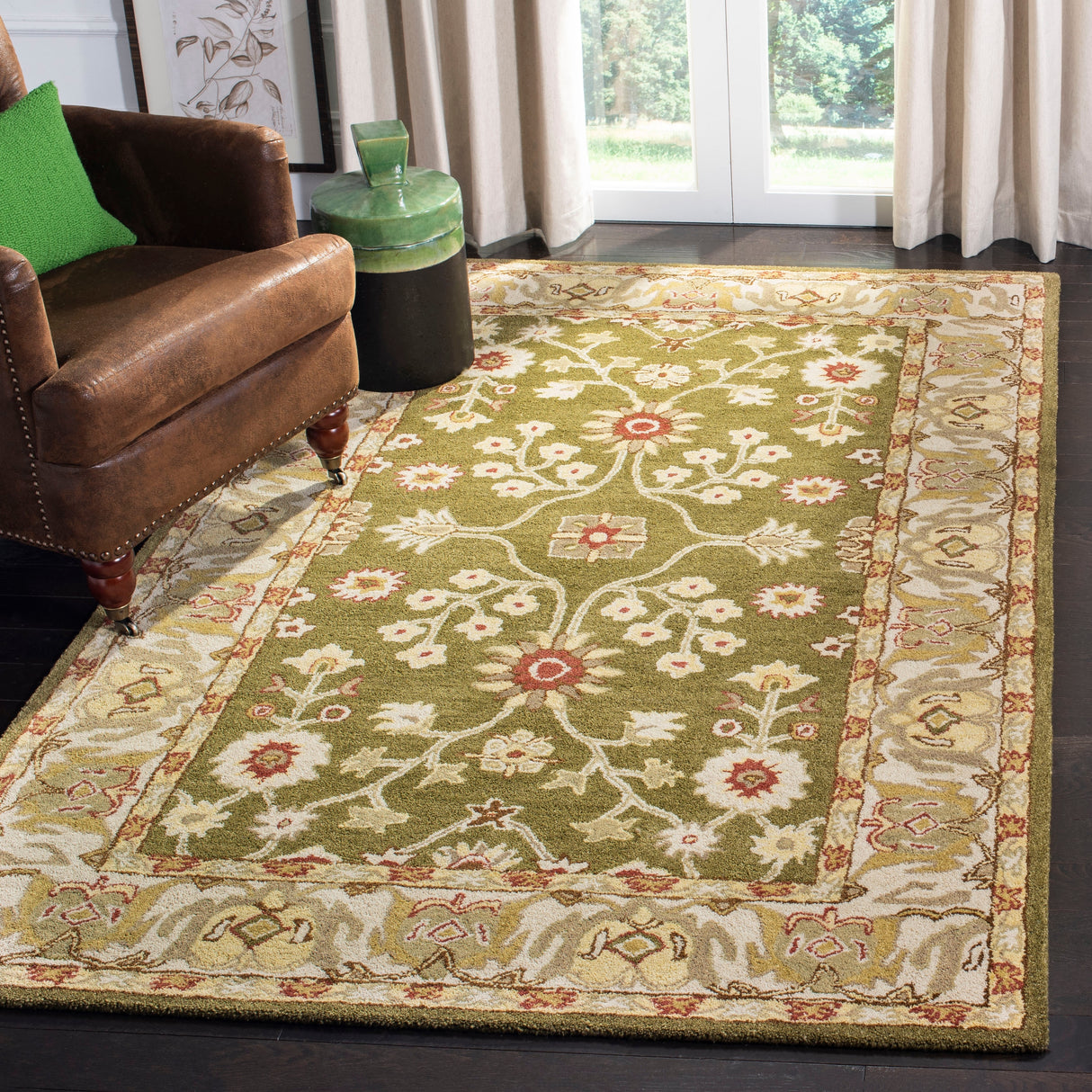 SAFAVIEH Handmade Anatolia Lisann Traditional Oriental Hand-spun Wool Rug