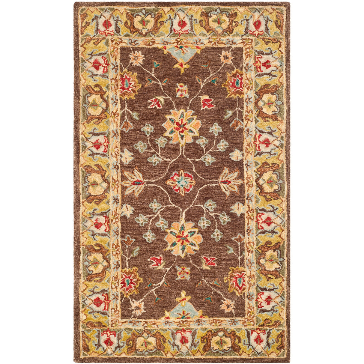 SAFAVIEH Handmade Anatolia Lisann Traditional Oriental Hand-spun Wool Rug