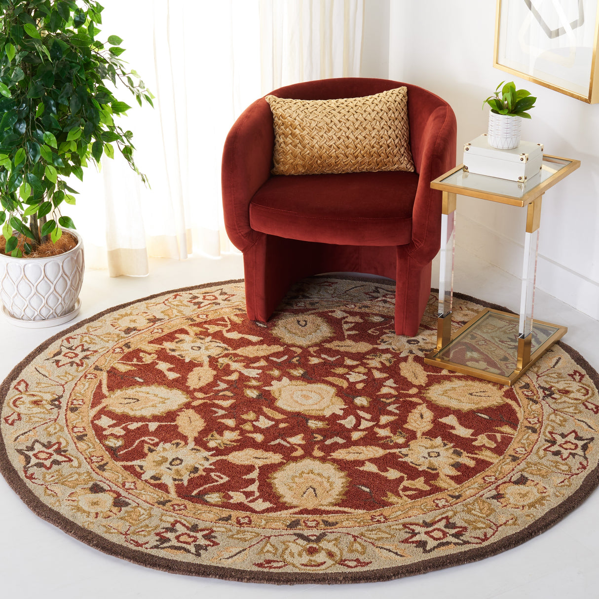 SAFAVIEH Handmade Anatolia Renelle Traditional Oriental Hand-spun Wool Rug