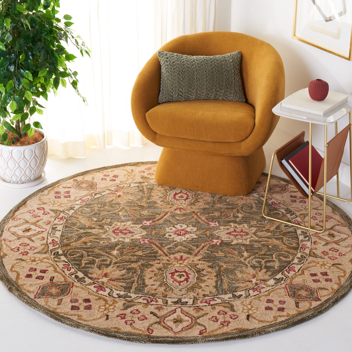 SAFAVIEH Handmade Anatolia Ylvije Traditional Oriental Hand-spun Wool Rug