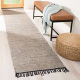 SAFAVIEH Handmade Anjela Leather Boho Stripe Area Rug