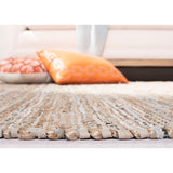 SAFAVIEH Handmade Anjela Leather Boho Stripe Area Rug