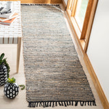 SAFAVIEH Handmade Anjela Leather Boho Stripe Area Rug