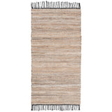 SAFAVIEH Handmade Anjela Leather Boho Stripe Area Rug