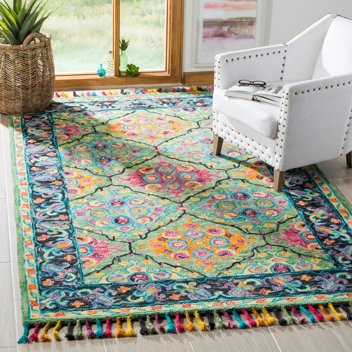 SAFAVIEH Handmade Aspen Gustl Boho Tassel Wool Rug