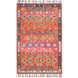 SAFAVIEH Handmade Aspen Hysnie Eclectic Orange/Fuchsia Wool Rug