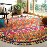 SAFAVIEH Handmade Aspen Hysnie Eclectic Orange/Fuchsia Wool Rug