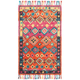 SAFAVIEH Handmade Aspen Hysnie Eclectic Orange/Fuchsia Wool Rug