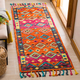 SAFAVIEH Handmade Aspen Hysnie Eclectic Orange/Fuchsia Wool Rug