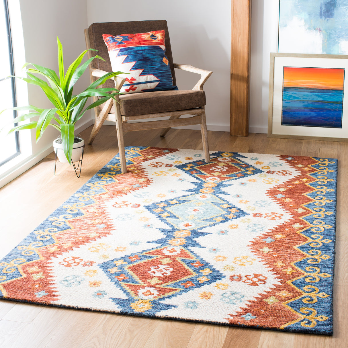 SAFAVIEH Handmade Aspen Melika & Eclectic Tribal Wool Rug