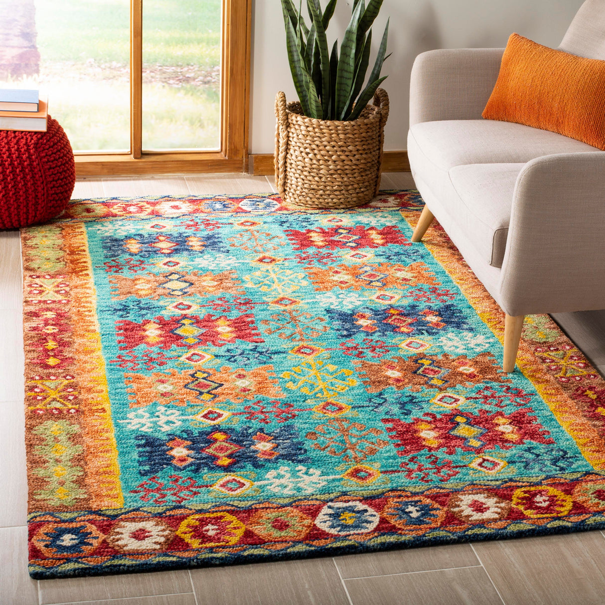 SAFAVIEH Handmade Aspen Nursal Boho Tribal Wool Rug