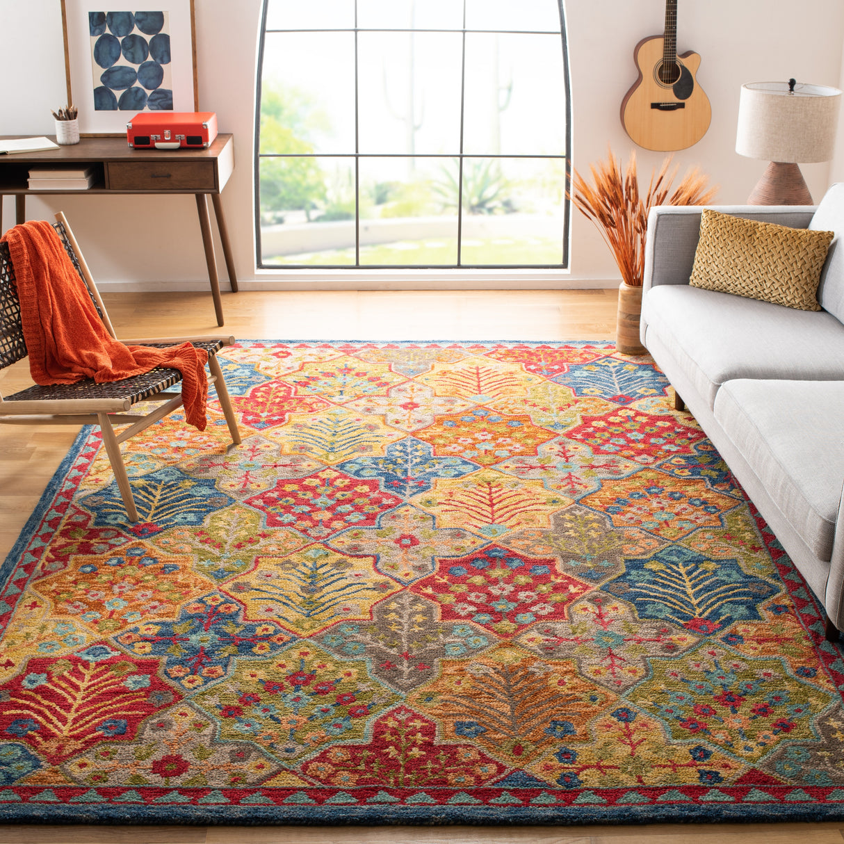 SAFAVIEH Handmade Aspen Reemtdine Boho Tribal Wool Rug