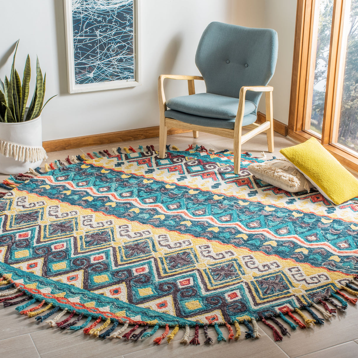 SAFAVIEH Handmade Aspen Regien Boho Tribal Wool Rug