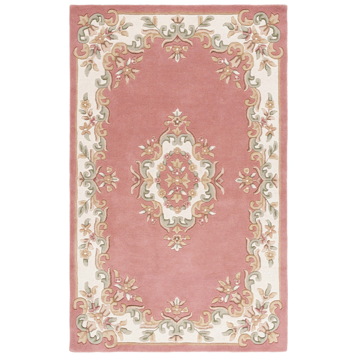 SAFAVIEH Handmade Aubusson Hale Traditional Wool Rug.