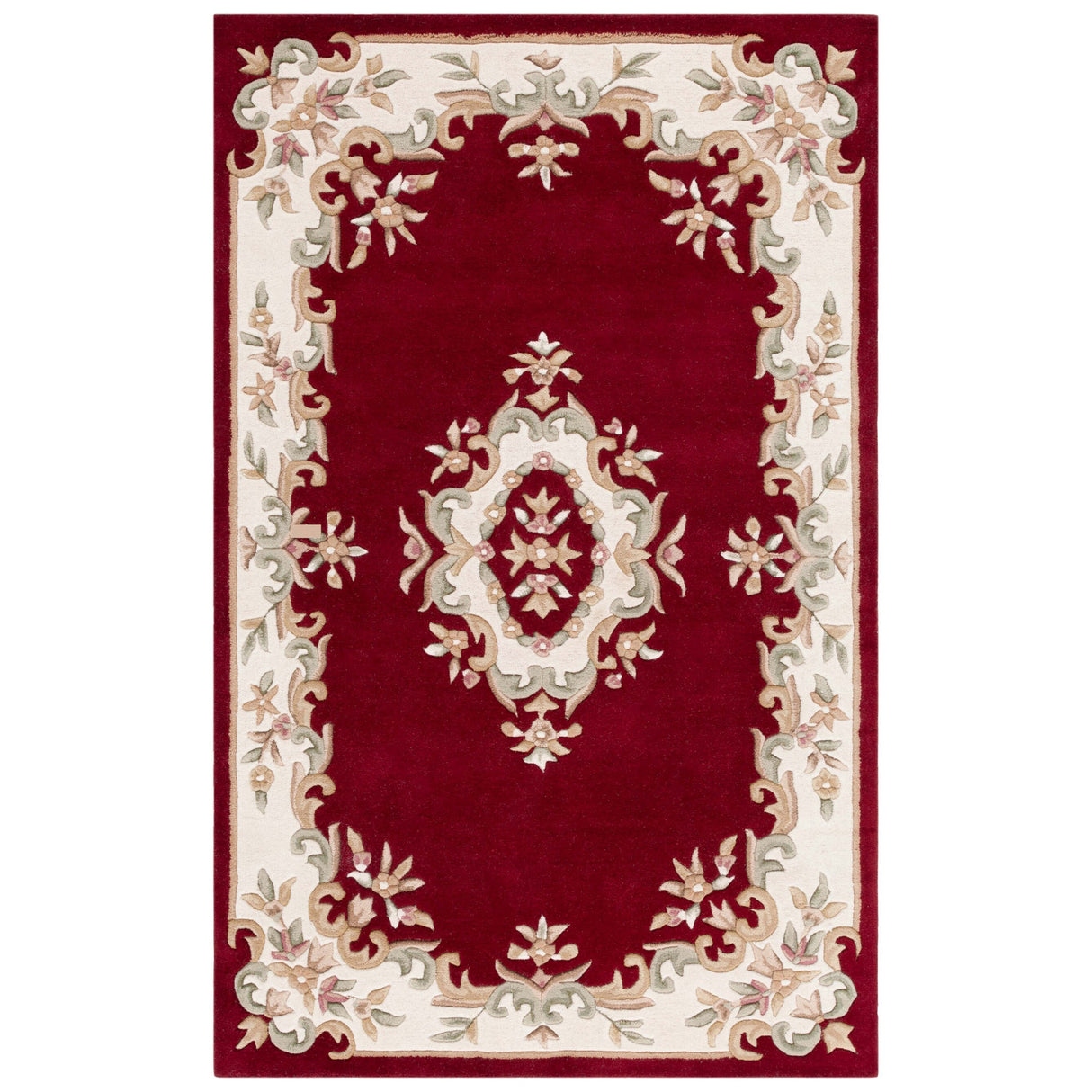 SAFAVIEH Handmade Aubusson Hale Traditional Wool Rug.