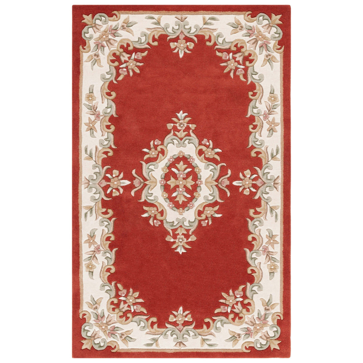 SAFAVIEH Handmade Aubusson Hale Traditional Wool Rug.