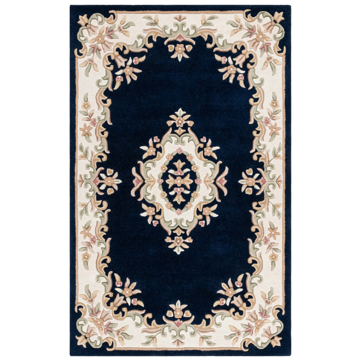 SAFAVIEH Handmade Aubusson Hale Traditional Wool Rug.