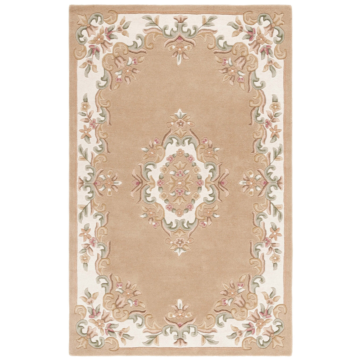 SAFAVIEH Handmade Aubusson Hale Traditional Wool Rug.