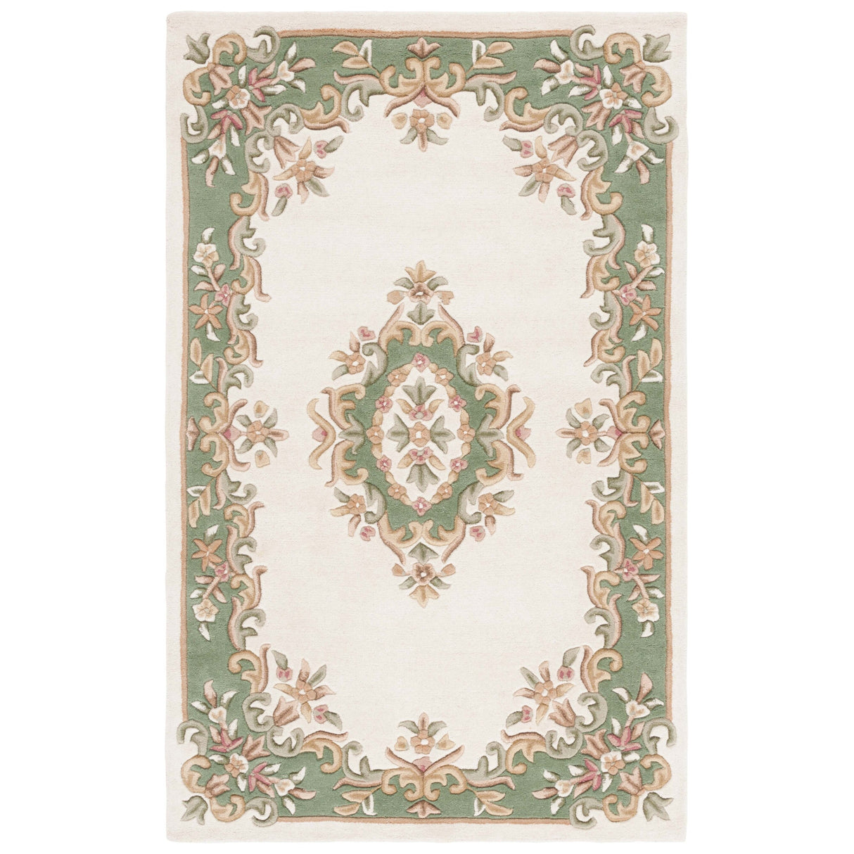 SAFAVIEH Handmade Aubusson Hale Traditional Wool Rug.