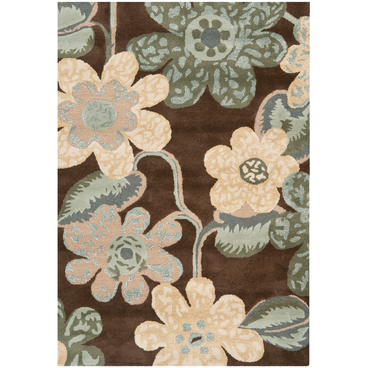 SAFAVIEH Handmade Bella Bama Modern Floral Wool Rug