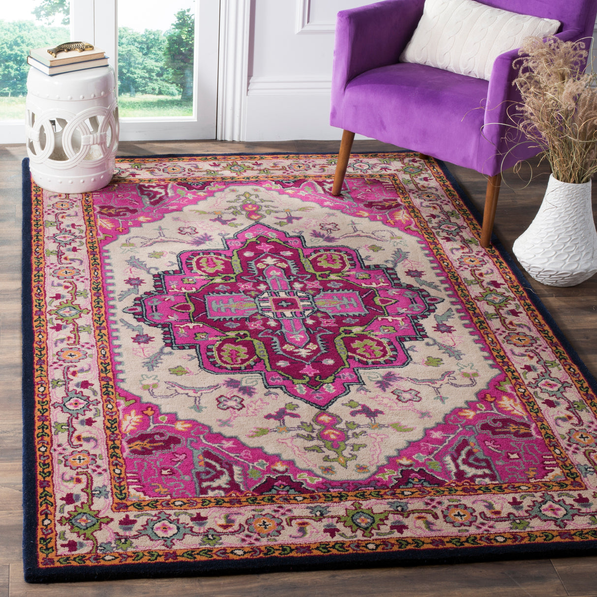 SAFAVIEH Handmade Bellagio Mayuko Modern Oriental Wool Rug