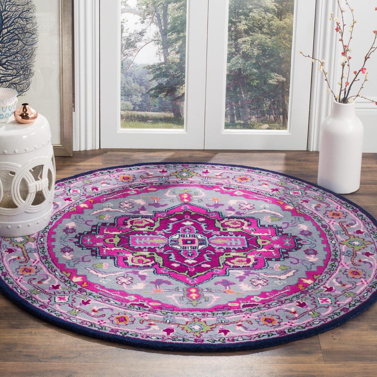 SAFAVIEH Handmade Bellagio Mayuko Modern Oriental Wool Rug