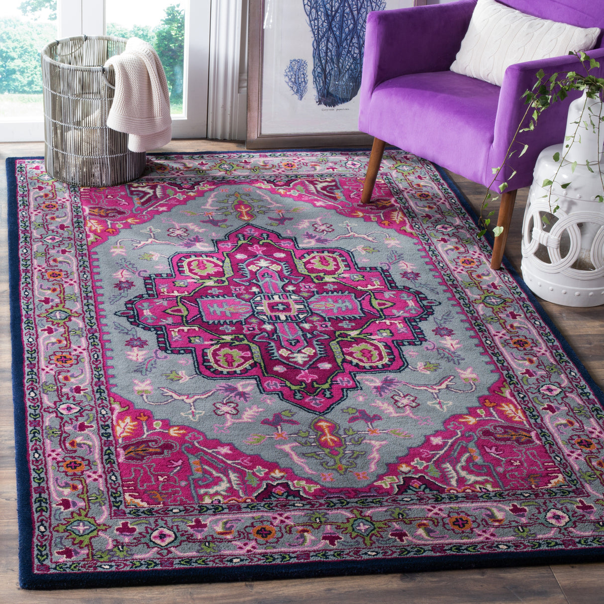 SAFAVIEH Handmade Bellagio Mayuko Modern Oriental Wool Rug