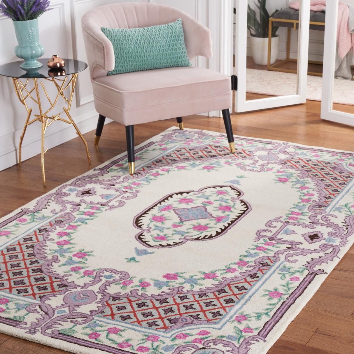 SAFAVIEH Handmade Bellagio Tatevik Oriental Medallion Wool Rug