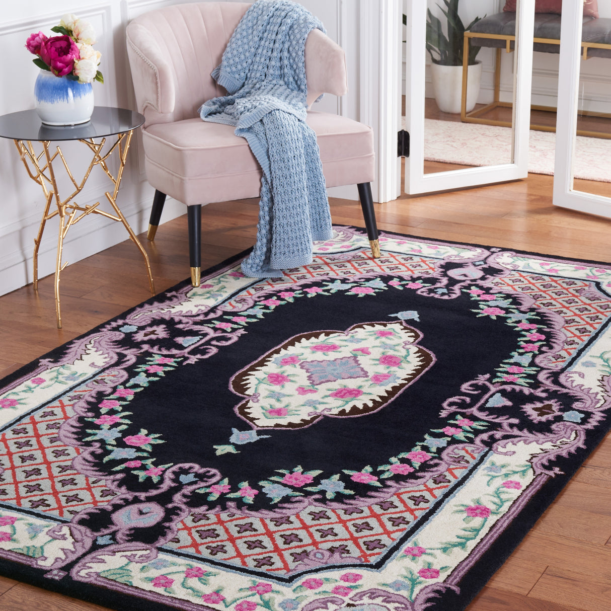 SAFAVIEH Handmade Bellagio Tatevik Oriental Medallion Wool Rug