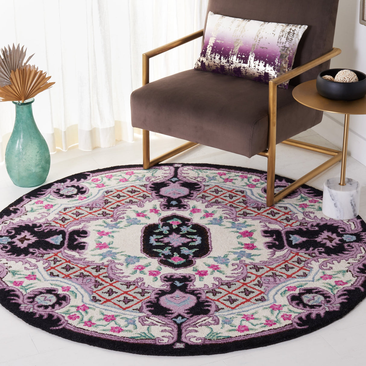 SAFAVIEH Handmade Bellagio Tatevik Oriental Medallion Wool Rug