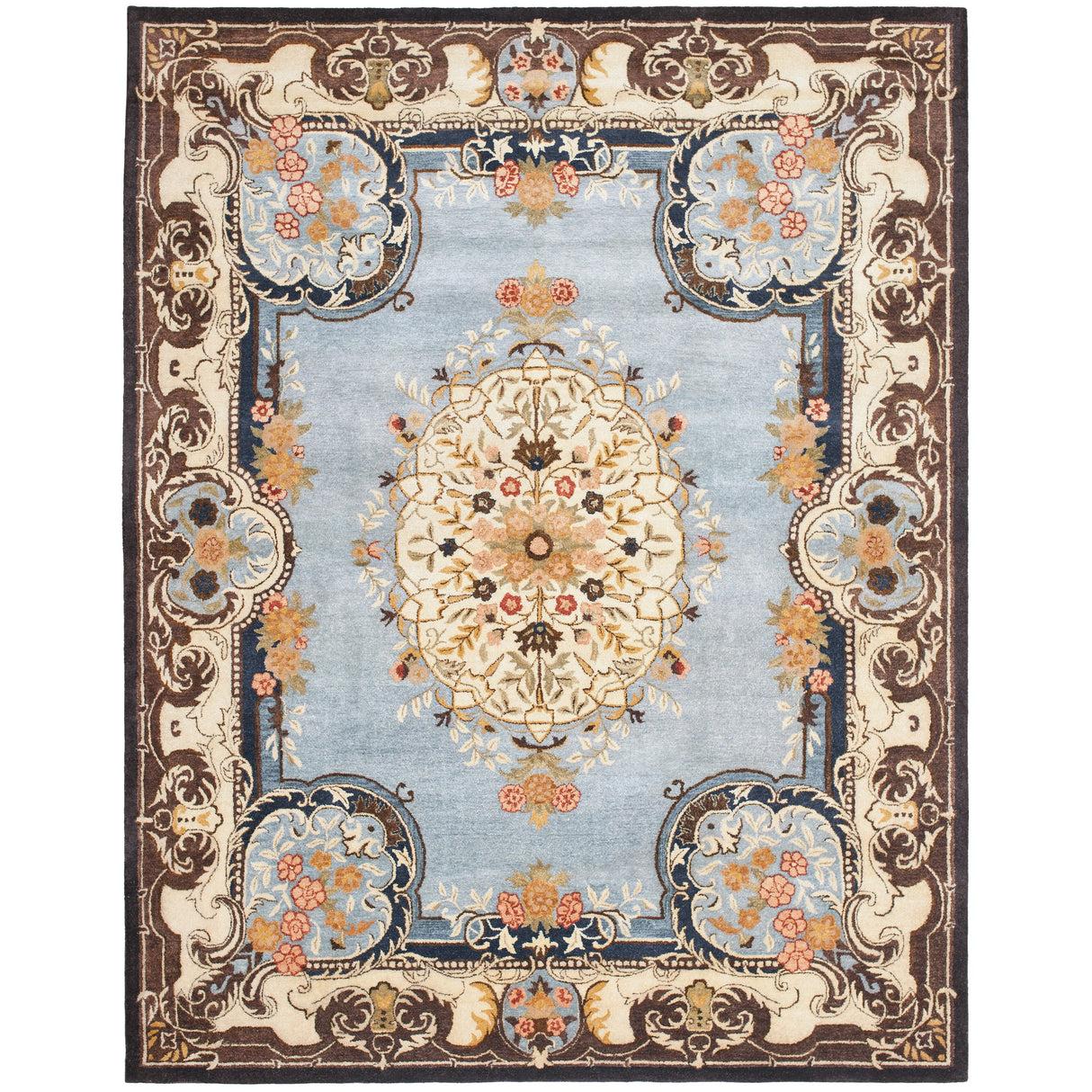 SAFAVIEH Handmade Bergama Gundel Oriental Hand-spun Wool Rug